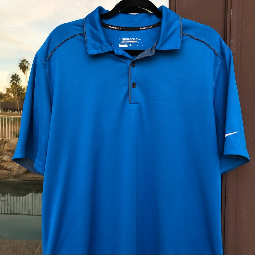 Nike Golf Tour Performance DRI-FIT Blue Polo L